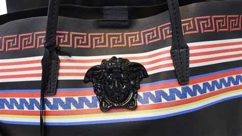 versace greek tote.